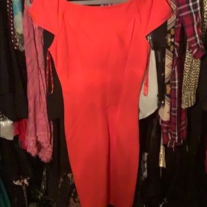 Diane von furstenberg red  fitted dress
